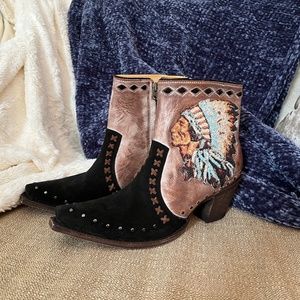 NEW Old Gringo Yipee Ki Kay Boots Indian head Embroidery Size 8